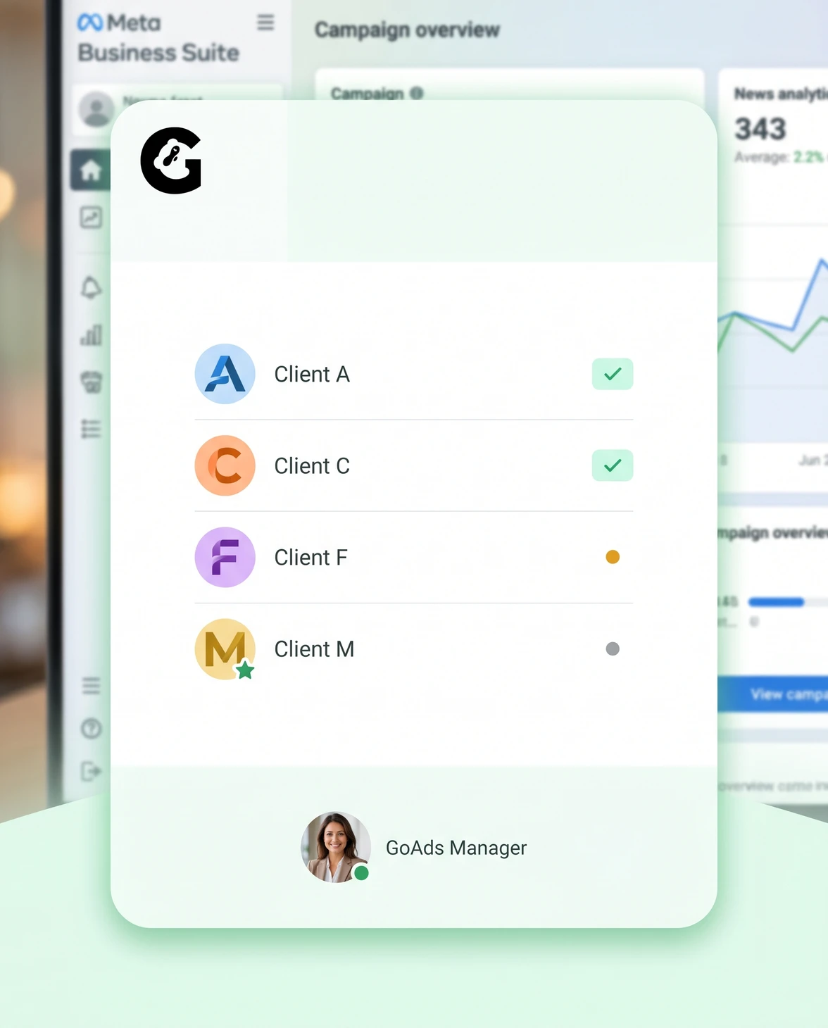 GOADS enterprise recovery desk, multi-client queue with a dedicated case manager